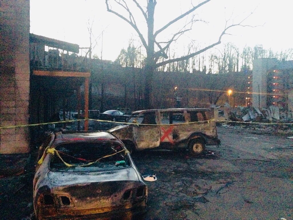 Gatliburg Fires Damage Cars Haley Jarnigan